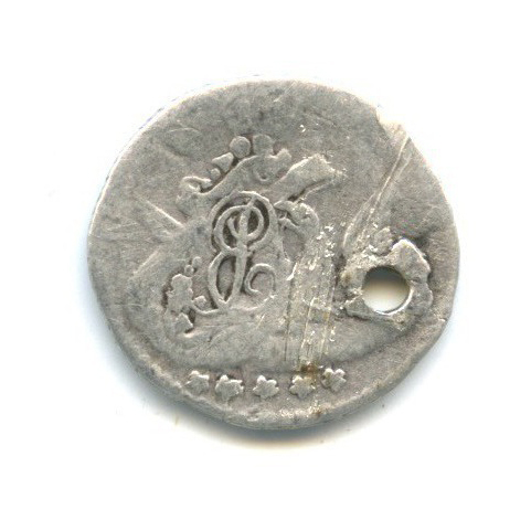 5 копеек 1758 СПБ — Орел в облаках