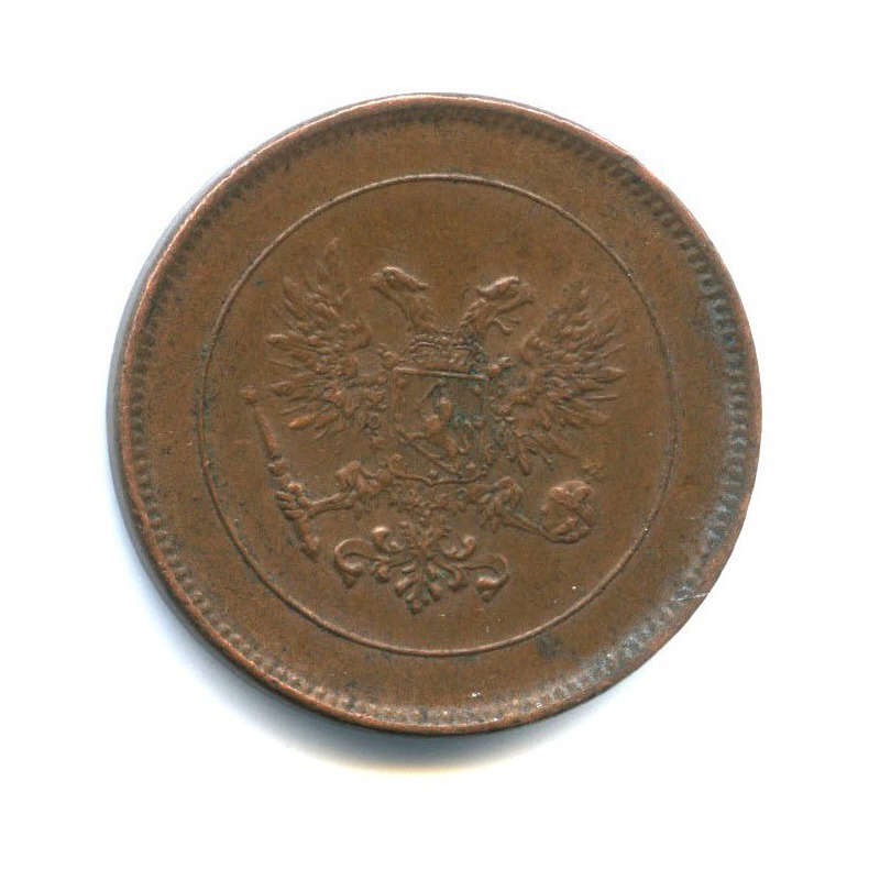 5 пенни 1917 — Для Финляндии. Орел