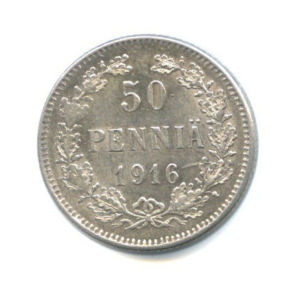 50 Пенни (Pennia) 1916 s. 50 Pennia. 50 Тыс руб в злотых.