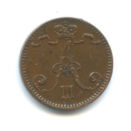 1 пенни 1893 — Для Финляндии. Вензель Александра III