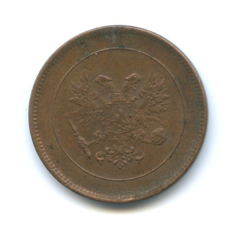 5 пенни 1917 — Для Финляндии. Орел
