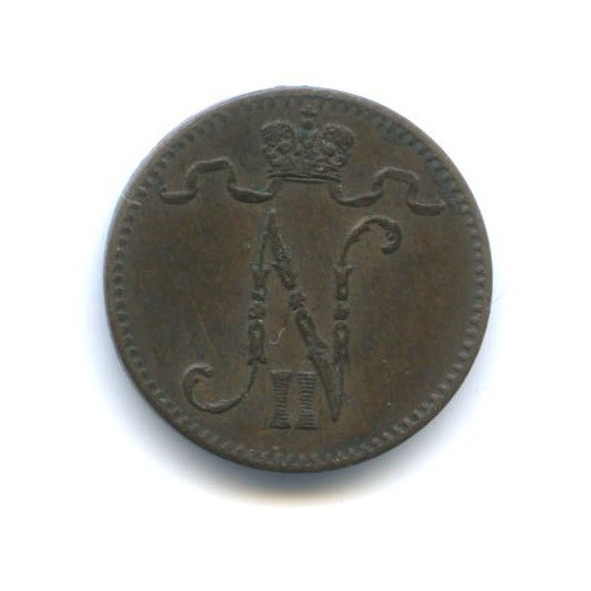 1 пенни 1900 — Для Финляндии. Вензель Николая II