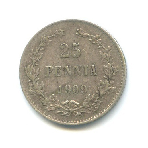 25 пенни 1909 L — Для Финляндии