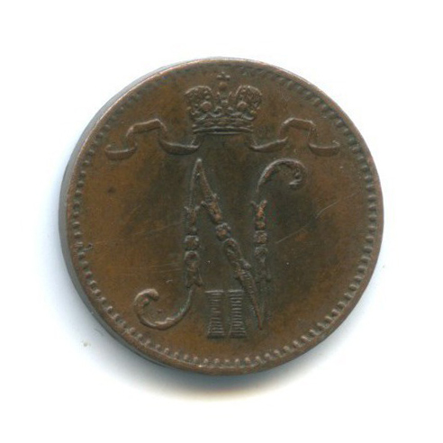 1 пенни 1900 — Для Финляндии. Вензель Николая II