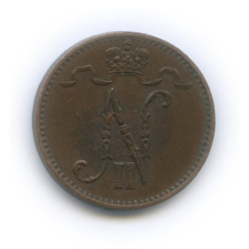 1 пенни 1915 — Для Финляндии. Вензель Николая II