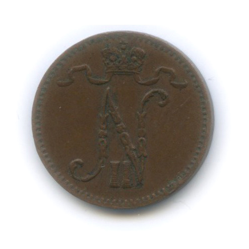 1 пенни 1916 — Для Финляндии. Вензель Николая II