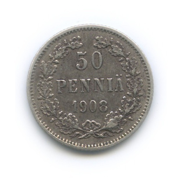 50 пенни 1908 L — Для Финляндии