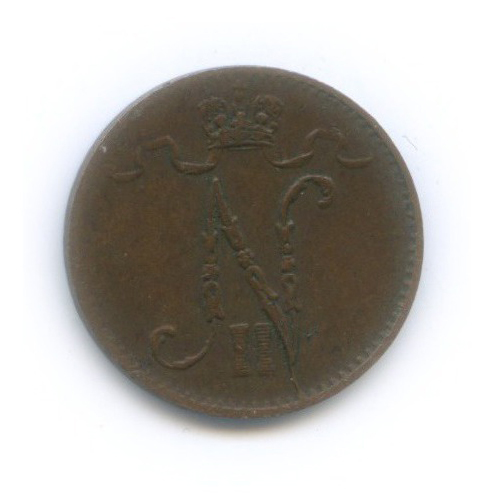 1 пенни 1903 — Для Финляндии. Вензель Николая II