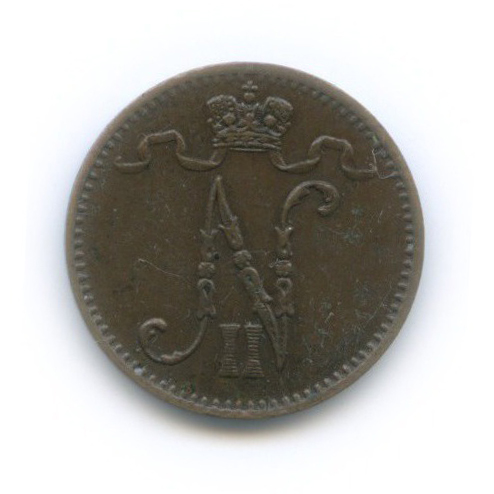 1 пенни 1902 — Для Финляндии. Вензель Николая II