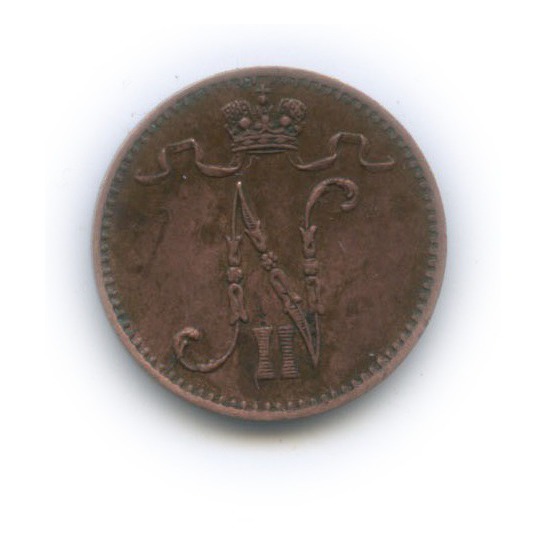 1 пенни 1902 — Для Финляндии. Вензель Николая II
