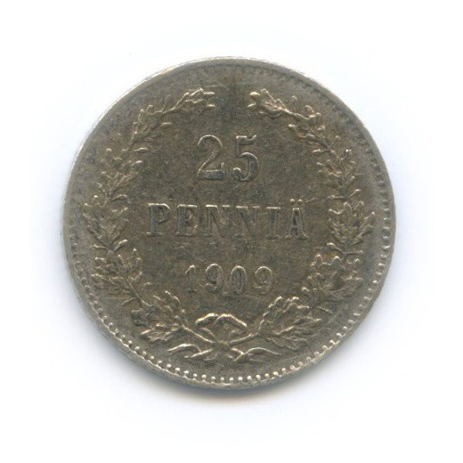 25 пенни 1909 L — Для Финляндии