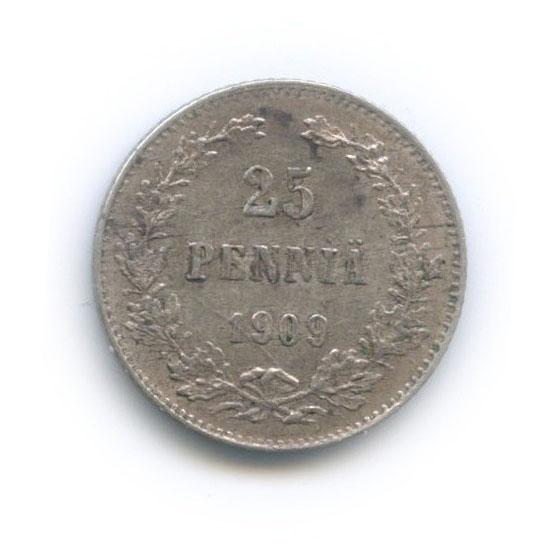 25 пенни 1909 L — Для Финляндии