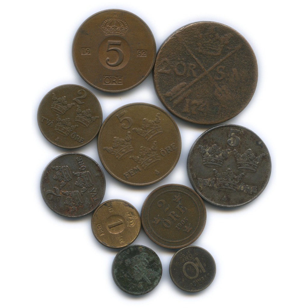 Монеты швеции