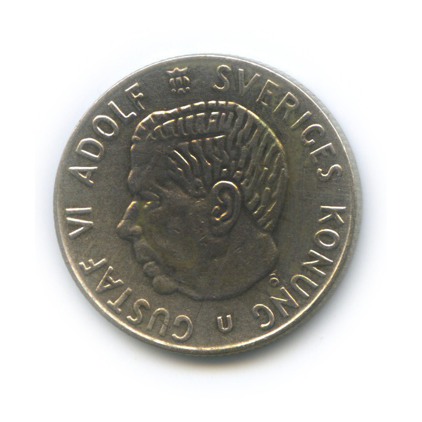 1 шведская крона. Швеция 1 крона 1967.