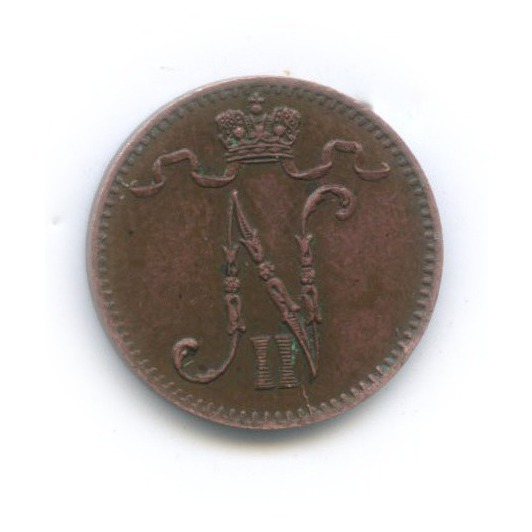 1 пенни 1902 — Для Финляндии. Вензель Николая II