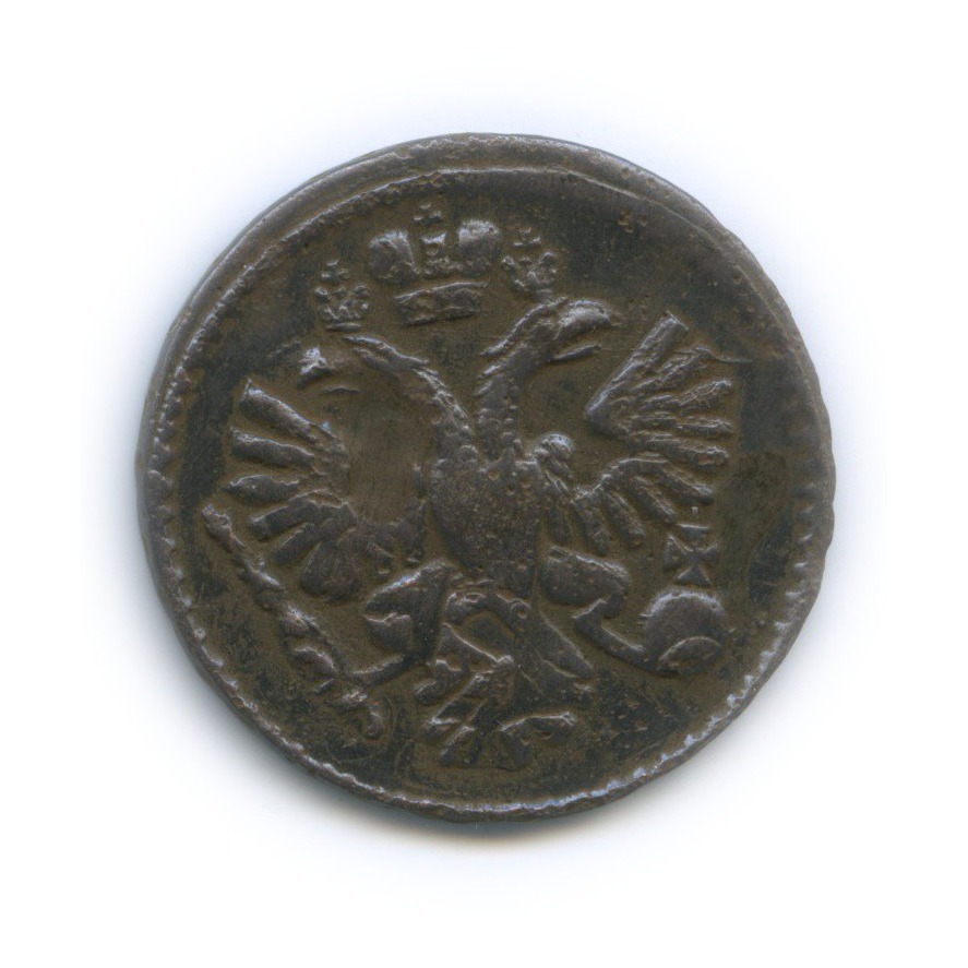Деньга (½ копейки) 1734 — ½ копейки. перечекан (Орел 1730 г.)