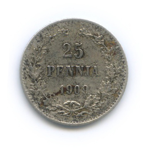 25 пенни 1909 L — Для Финляндии