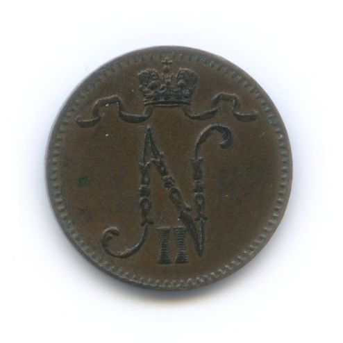 1 пенни 1900 — Для Финляндии. Вензель Николая II