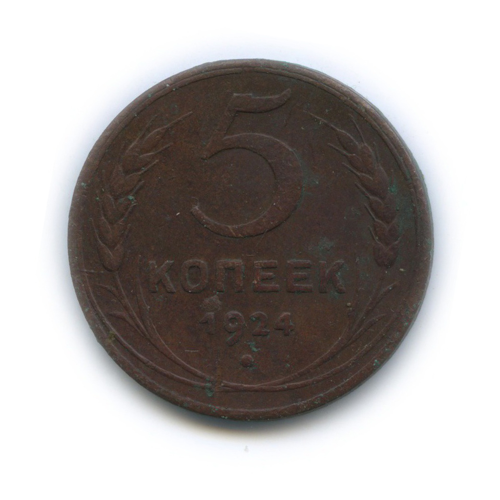 5 копеек 1924 — На Николаевском кружке