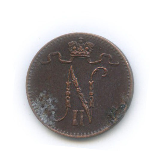 1 пенни 1895 — Для Финляндии. Вензель Николая II