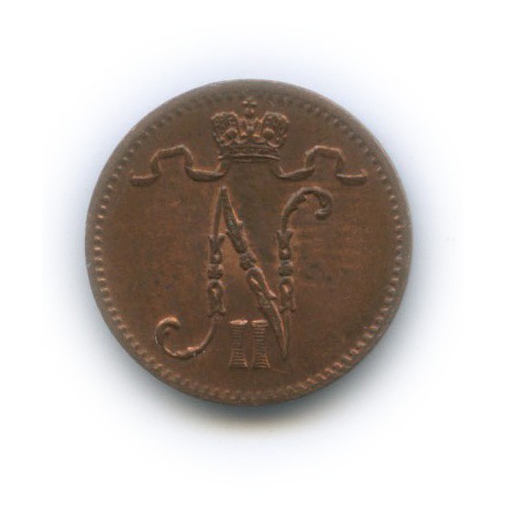 1 пенни 1916 — Для Финляндии. Вензель Николая II
