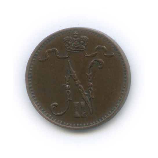 1 пенни 1902 — Для Финляндии. Вензель Николая II