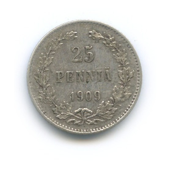 25 пенни 1909 L — Для Финляндии