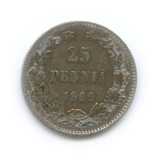 25 пенни 1909 L — Для Финляндии