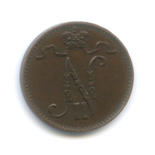 1 пенни 1911 — Для Финляндии. Вензель Николая II