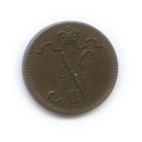 1 пенни 1912 — Для Финляндии. Вензель Николая II