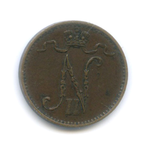 1 пенни 1903 — Для Финляндии. Вензель Николая II