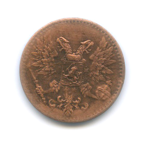 1 пенни 1917 — Для Финляндии. Орел