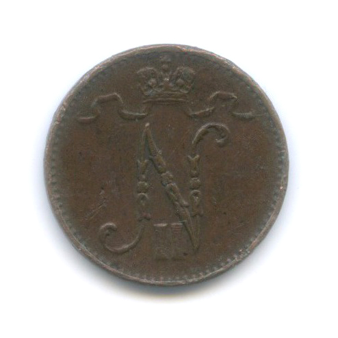 1 пенни 1911 — Для Финляндии. Вензель Николая II