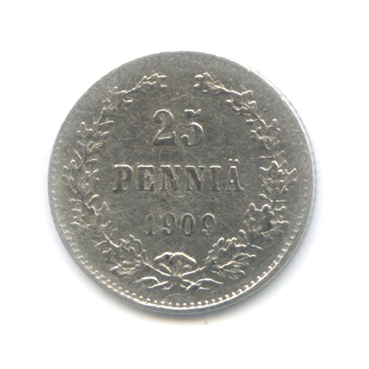 25 пенни 1909 L — Для Финляндии