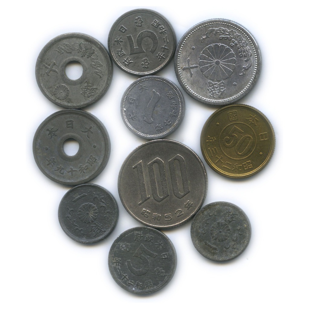 Монеты номиналом 1 Япония