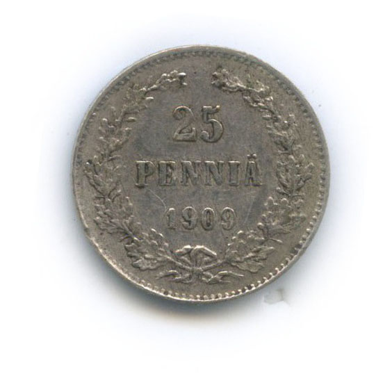 25 пенни 1909 L — Для Финляндии