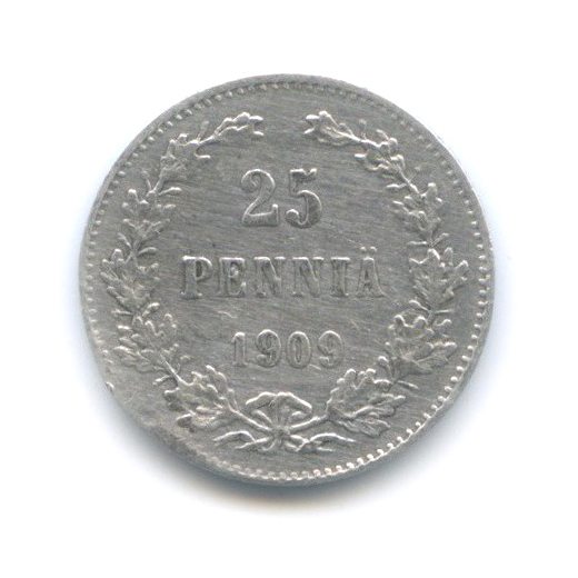 25 пенни 1909 L — Для Финляндии