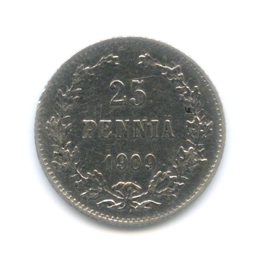 25 пенни 1909 L — Для Финляндии