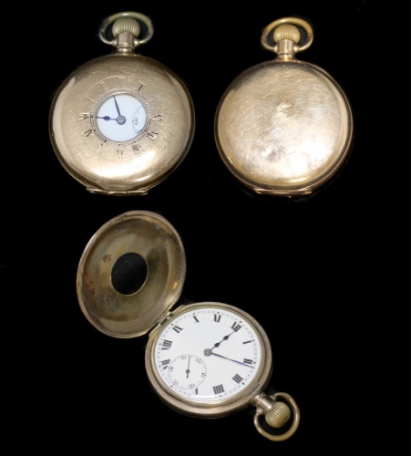 Часы карманные «Dennison Watch» (клейма, позолота, Ø 50 мм)