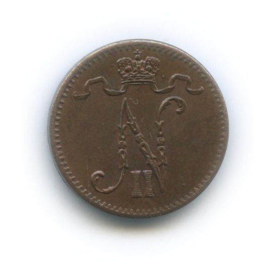 1 пенни 1916 — Для Финляндии. Вензель Николая II