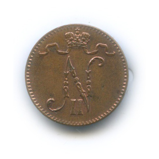 1 пенни 1913 — Для Финляндии. Вензель Николая II