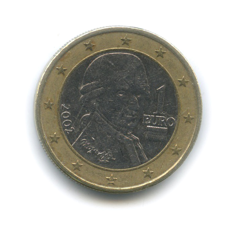 Монета 1 евро 2002 года. Монета 1 евро 2002 года