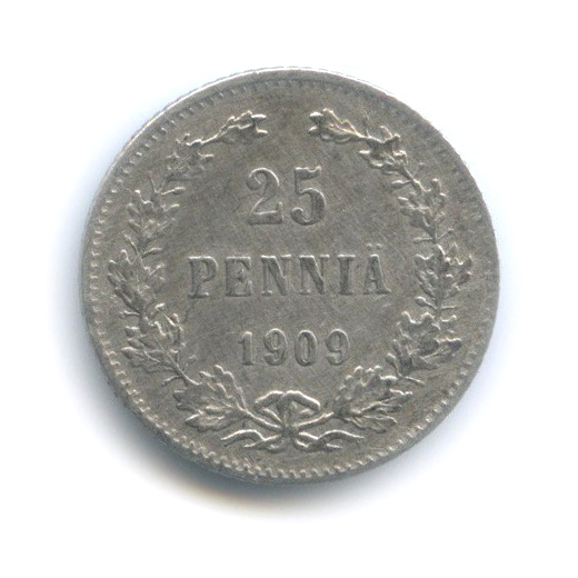 25 пенни 1909 L — Для Финляндии