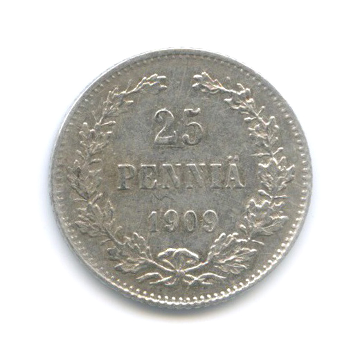 25 пенни 1909 L — Для Финляндии