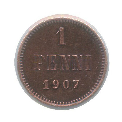 1 пенни 1907 — В холдере