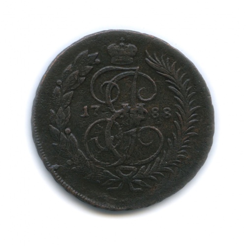 2 копейки (перечекан) 1788 ММ