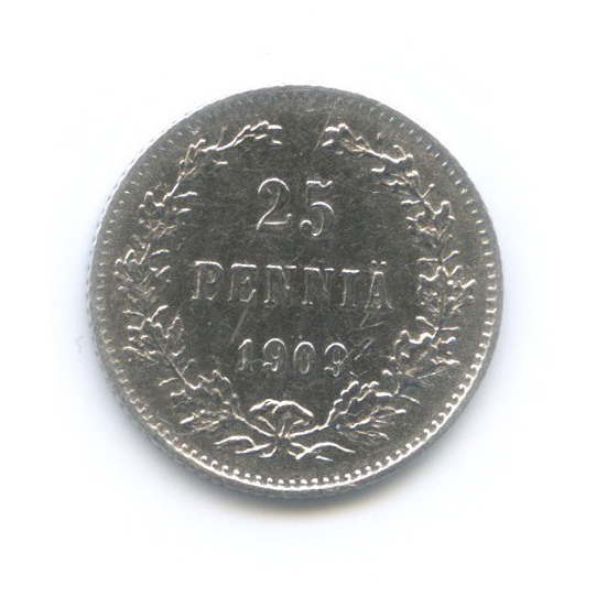 25 пенни 1909 L — Для Финляндии