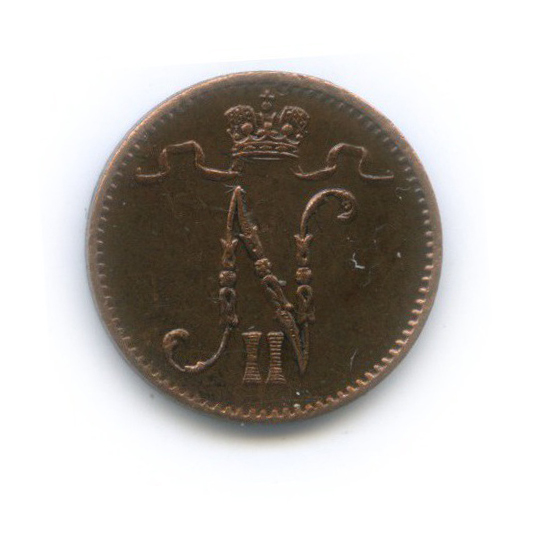 1 пенни 1905 — Для Финляндии. Вензель Николая II