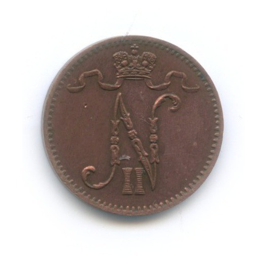 1 пенни 1903 — Для Финляндии. Вензель Николая II