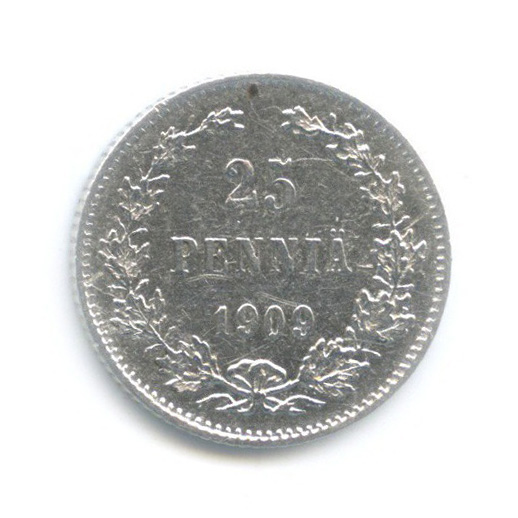 25 пенни 1909 L — Для Финляндии